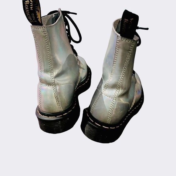 Women’s Dr. Martens holographic lace up boots - Picture 7 of 9